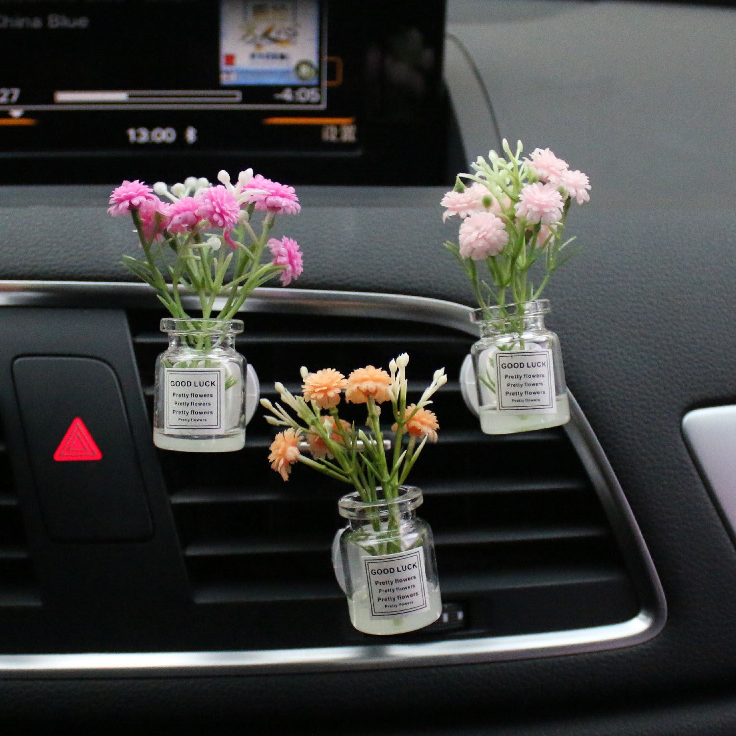Wholesale Gypsophila Glass Vase Car Air Conditioning Vent Perfume Clip